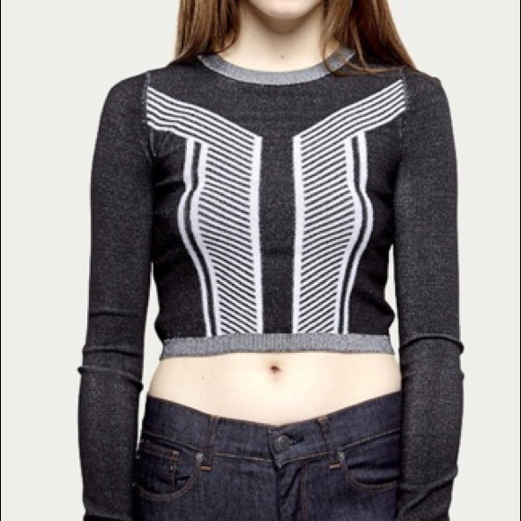 SALE!  NWT ELEVEN PARIS LA Collection Cropped SWEATER L - Picture 11 of 15